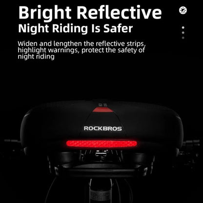 ROCKBROS Rainproof Memory Foam Bicycle Saddle With Shock Absorption And Reflective Design 5