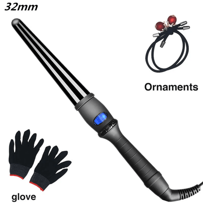 Conical Ceramic Curling Wand With LCD Display 8