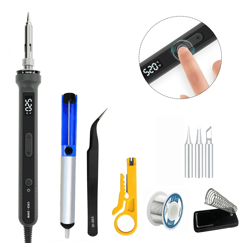 100W Digital Electric Soldering Iron Kit With LCD Temperature Control 15