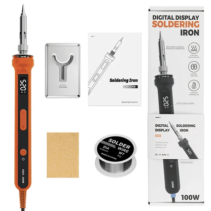 100W Digital Electric Soldering Iron Kit With LCD Temperature Control 12