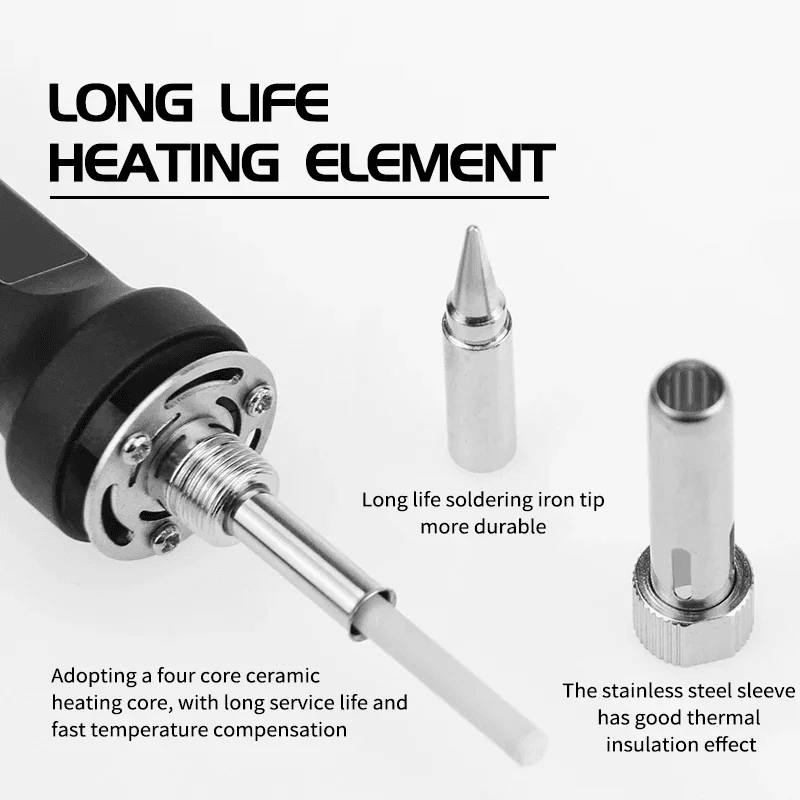 100W Digital Electric Soldering Iron Kit With LCD Temperature Control 4