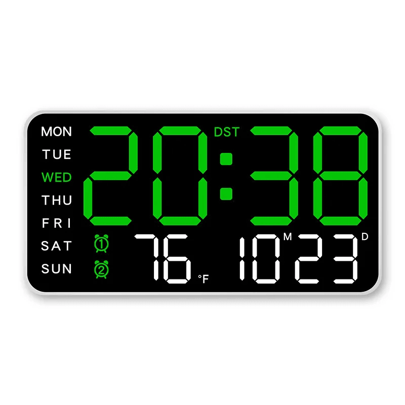 Large LED Digital Wall Clock With Remote Control And Dual Alarms 6