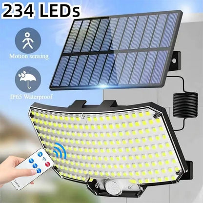 Solar Light Outdoor Motion Sensor LED Wall Lamp with Three Working Modes
