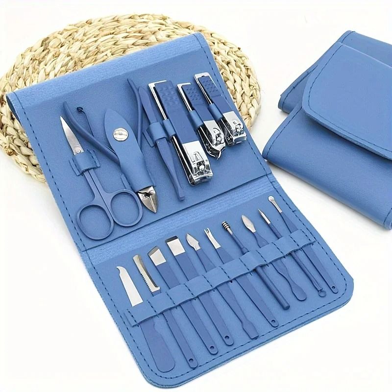 16pcs Professional Nail Clippers And Cuticle Nippers Set With Travel Case 3