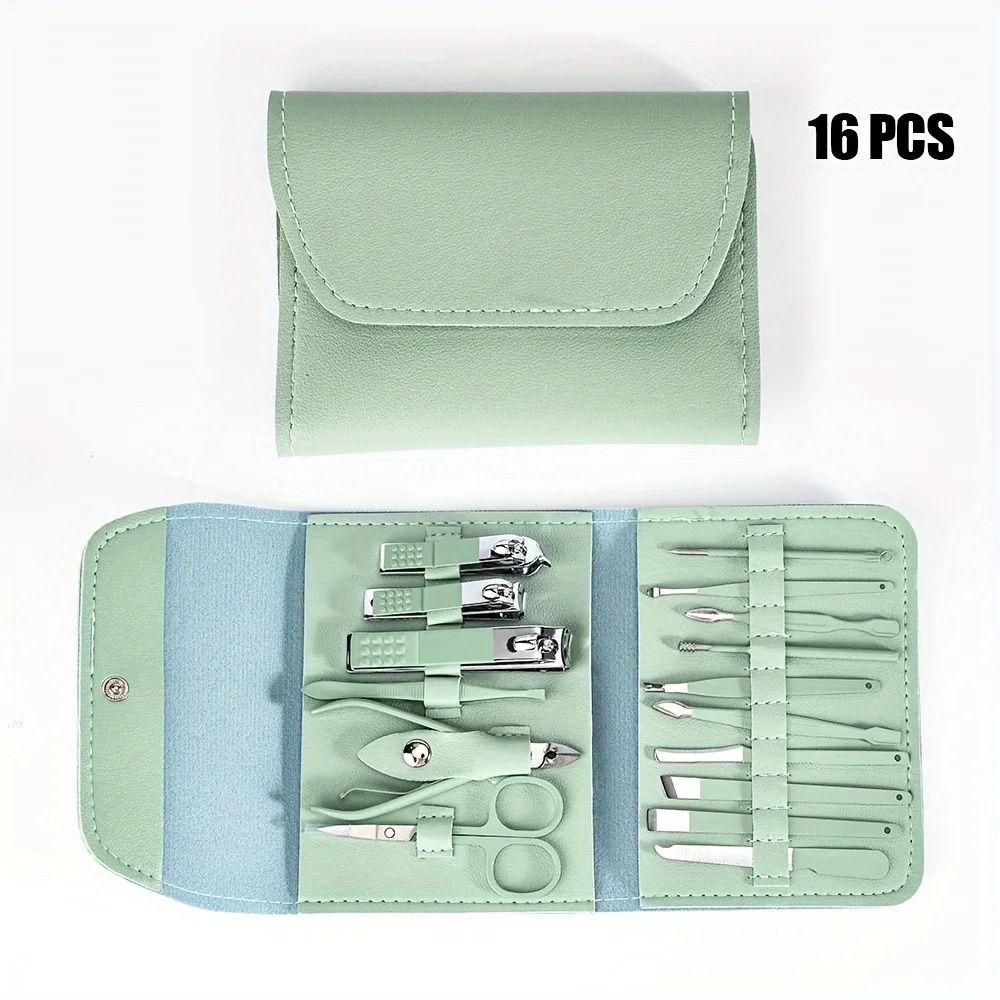 16pcs Professional Nail Clippers And Cuticle Nippers Set With Travel Case 6
