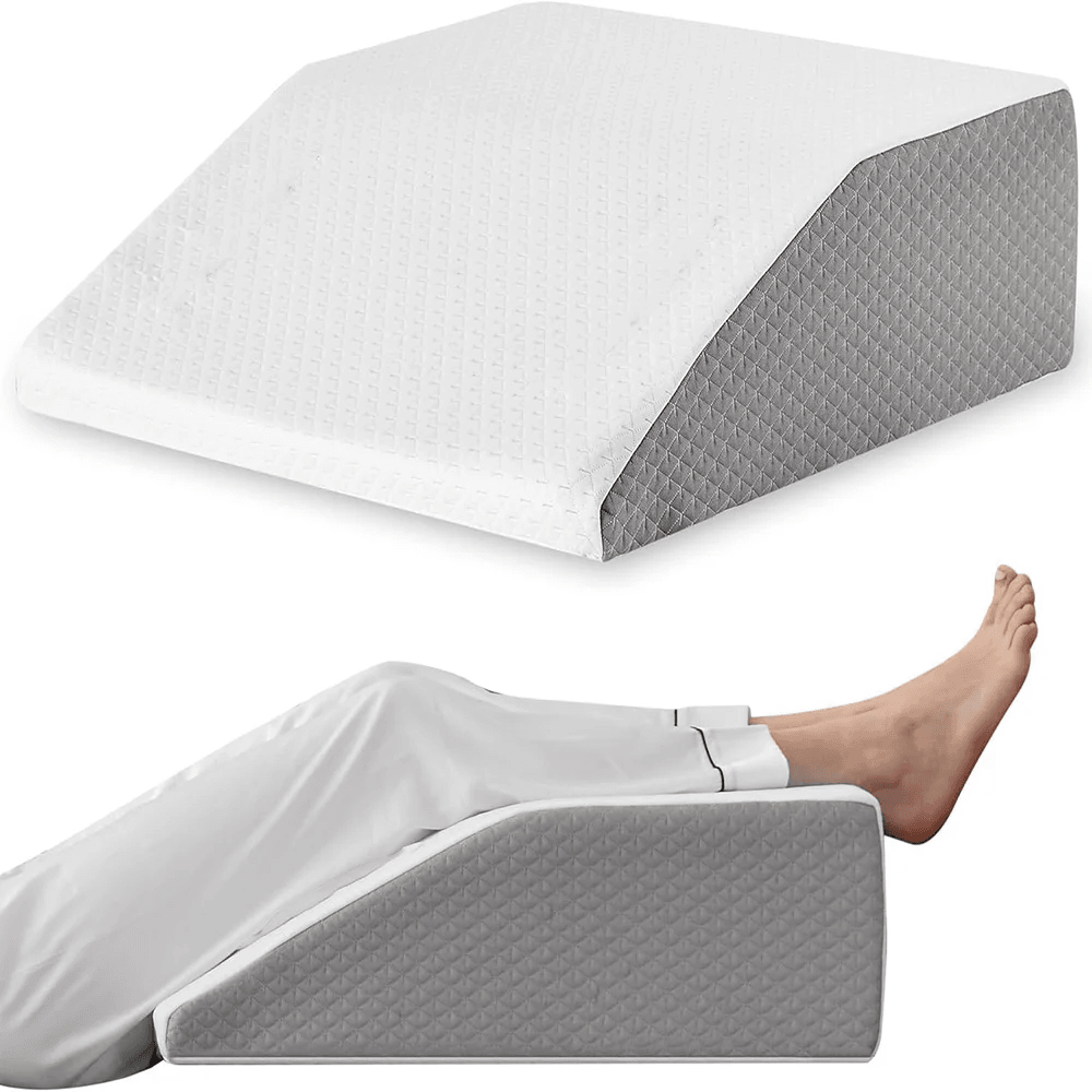 Memory Foam Leg Elevating Pillow for Rest & Side Sleeping