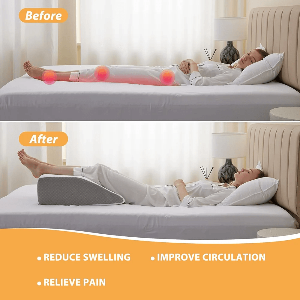 Memory Foam Leg Elevating Pillow For Rest  Side Sleeping 5