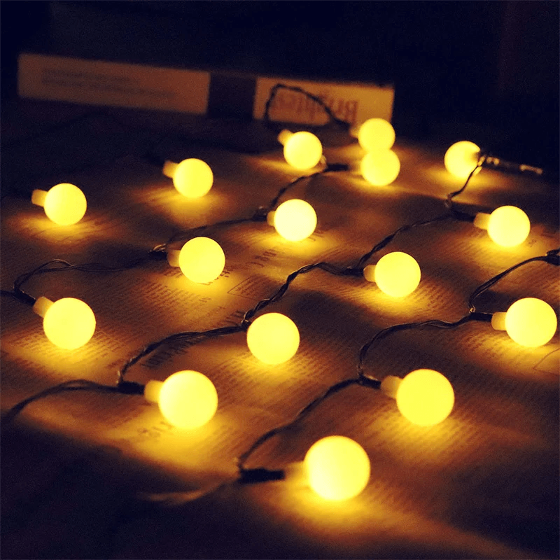 Solar Globe String Lights Outdoor Waterproof With 8 Modes For Garden And Wedding Decor 1