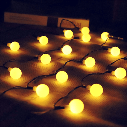 Solar Globe String Lights Outdoor Waterproof With 8 Modes For Garden And Wedding Decor 1