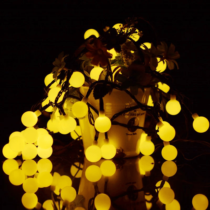 Solar Globe String Lights Outdoor Waterproof With 8 Modes For Garden And Wedding Decor 2