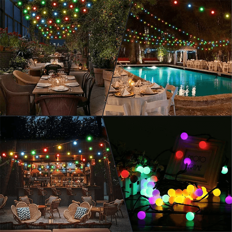 Solar Globe String Lights Outdoor Waterproof With 8 Modes For Garden And Wedding Decor 4