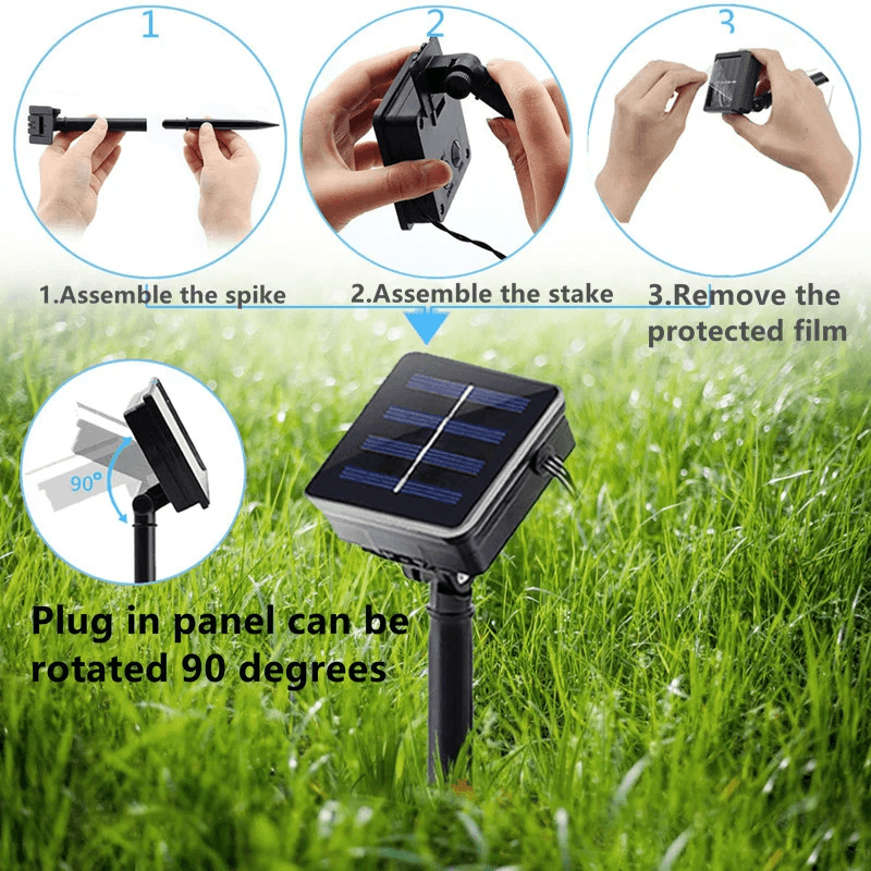 Solar Globe String Lights Outdoor Waterproof With 8 Modes For Garden And Wedding Decor 5
