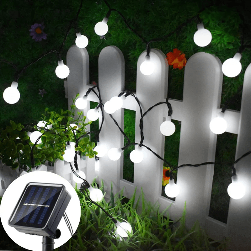 Solar Globe String Lights Outdoor Waterproof With 8 Modes For Garden And Wedding Decor 8