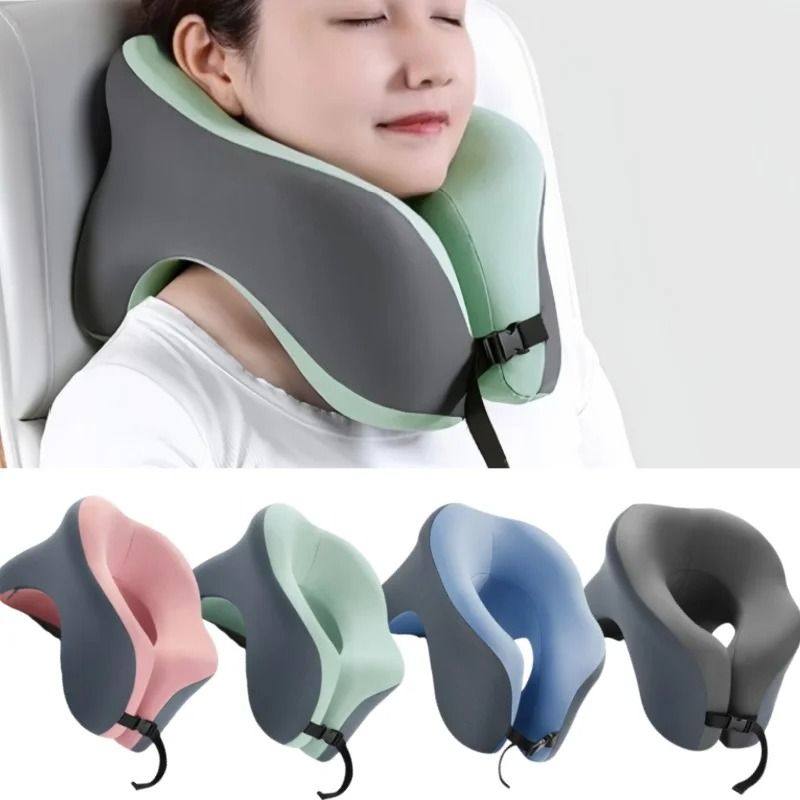 Portable Memory Foam Travel Pillow for Neck and Head Support