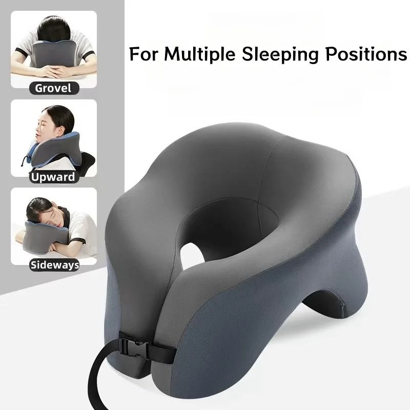 Portable Memory Foam Travel Pillow For Neck And Head Support 4