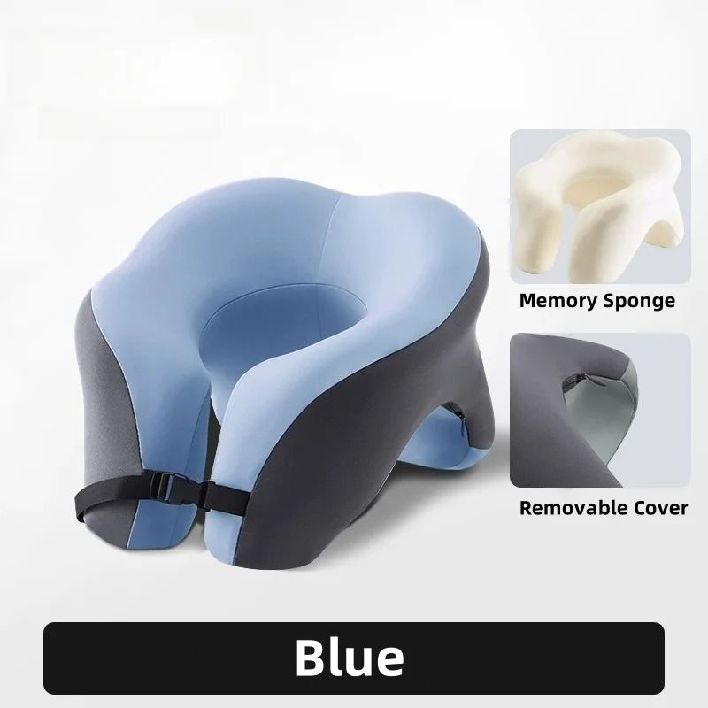 Portable Memory Foam Travel Pillow For Neck And Head Support 8