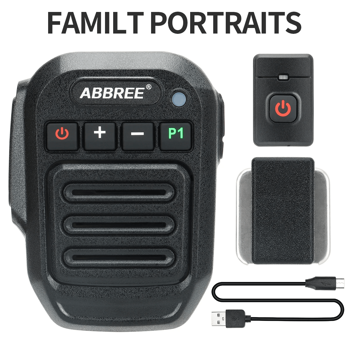 Wireless Bluetooth Walkie Talkie Speaker Mic  Handheld High Power TypeC Microphone 6
