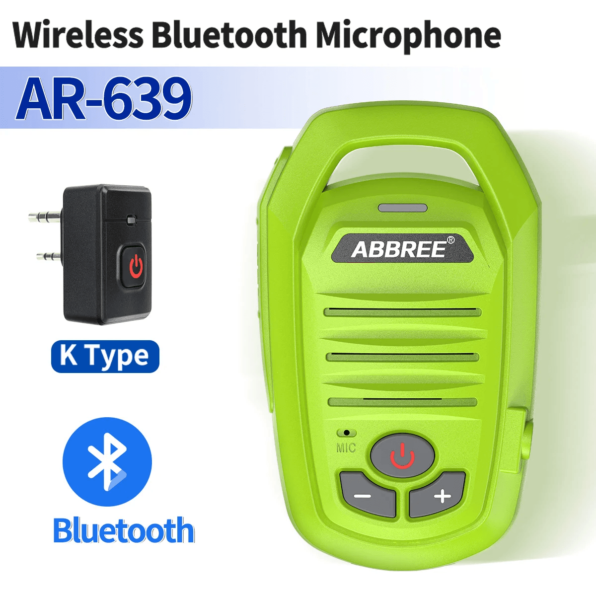 Wireless Bluetooth Walkie Talkie Speaker Mic  Handheld High Power TypeC Microphone 10