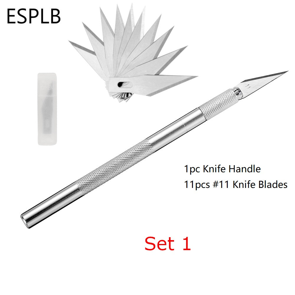 Engraving Scalpel Knife Kit Or Blade Set NonSlip Metal Cutter Craft Tool For PCB Mobile Phone Repai 2