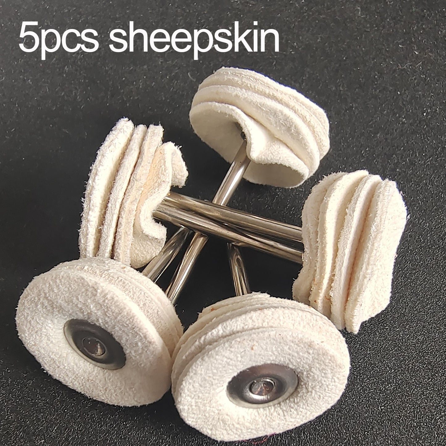 Wool Felt Sanding Grinding Buffing Wheel with Shank, Cotton Polishing Head Brush for Dremel Rotary Drill Tools