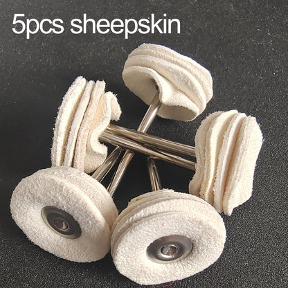 Wool Felt Sanding Grinding Buffing Wheel with Shank, Cotton Polishing Head Brush for Dremel Rotary Drill Tools