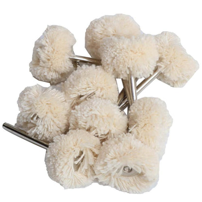 Wool Felt Sanding Grinding Buffing Wheel with Shank, Cotton Polishing Head Brush for Dremel Rotary Drill Tools