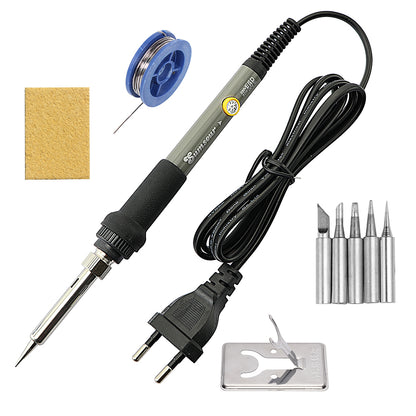 Adjustable Soldering Iron with LCD Display, Electric Welding Repair Tool Set with Solder Wire Tips, Precision Kit