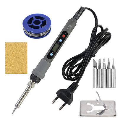 Adjustable Soldering Iron with LCD Display, Electric Welding Repair Tool Set with Solder Wire Tips, Precision Kit