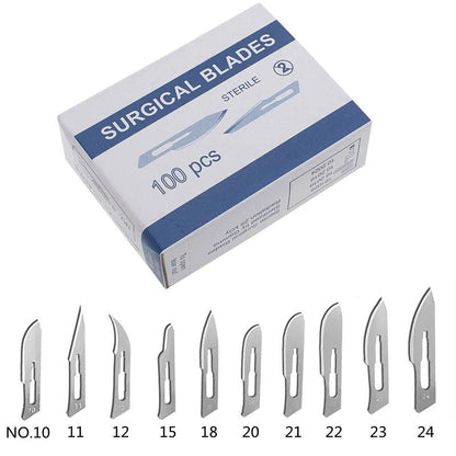 Carbon Steel Surgical Blades for Phone Repair, Carving, Eyebrow Grooming, Animal Care & Scalpel Knife Precision Cutter