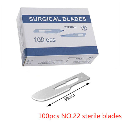 Carbon Steel Surgical Blades for Phone Repair, Carving, Eyebrow Grooming, Animal Care & Scalpel Knife Precision Cutter