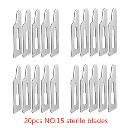 Carbon Steel Surgical Blades for Phone Repair, Carving, Eyebrow Grooming, Animal Care & Scalpel Knife Precision Cutter