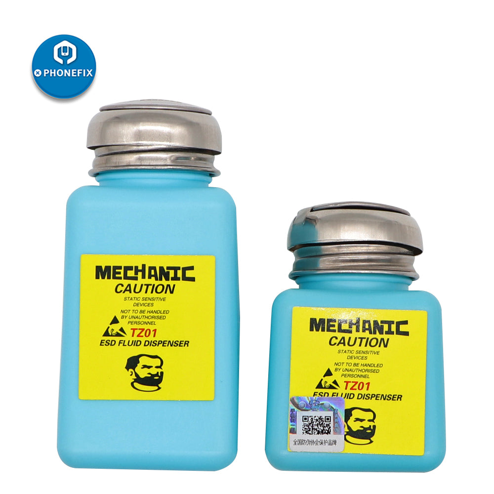 Plastic Alcohol Dispenser Bottle for iPhone Repair, ESD-Safe Liquid Container for Flux, Soldering & Motherboard Cleaning