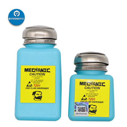 Plastic Alcohol Dispenser Bottle for iPhone Repair, ESD-Safe Liquid Container for Flux, Soldering & Motherboard Cleaning