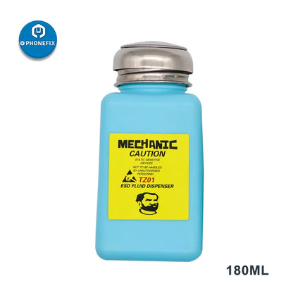 Plastic Alcohol Dispenser Bottle for iPhone Repair, ESD-Safe Liquid Container for Flux, Soldering & Motherboard Cleaning