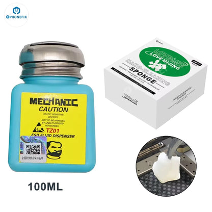 Plastic Alcohol Dispenser Bottle for iPhone Repair, ESD-Safe Liquid Container for Flux, Soldering & Motherboard Cleaning