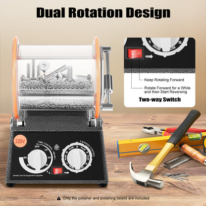 HeavyDuty Rotary Tumbler Jewelry Polisher Surface Finisher For Professional Metal Polishing 3