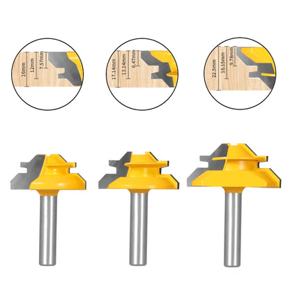 Lock Miter Router Bit – Woodworking Milling Cutter Tool for Creating Tight Corner Joints in Cabinets, Furniture