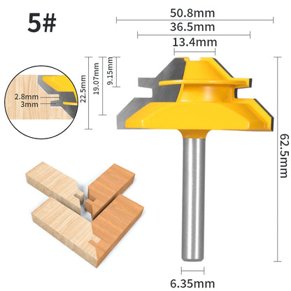 Lock Miter Router Bit – Woodworking Milling Cutter Tool for Creating Tight Corner Joints in Cabinets, Furniture