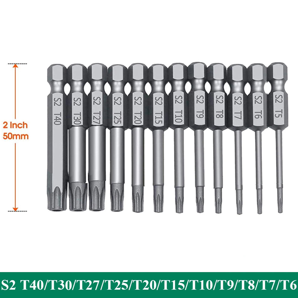 Magnetic Torx Bit Set S2 Steel Star Security Screwdriver Set for Shark Vacuum, Laptop, Phone & Electronics Repair