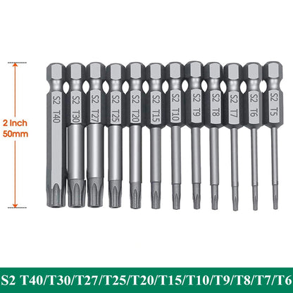 Magnetic Torx Bit Set S2 Steel Star Security Screwdriver Set for Shark Vacuum, Laptop, Phone & Electronics Repair