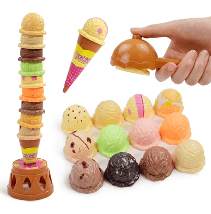 Deluxe Ice Cream Stack Up Pretend Play Toy – Educational Toy for Kids
