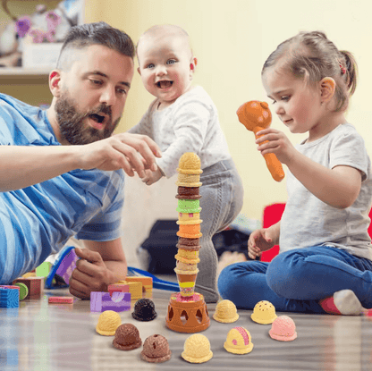Deluxe Ice Cream Stack Up Pretend Play Toy  Educational Toy For Kids 1