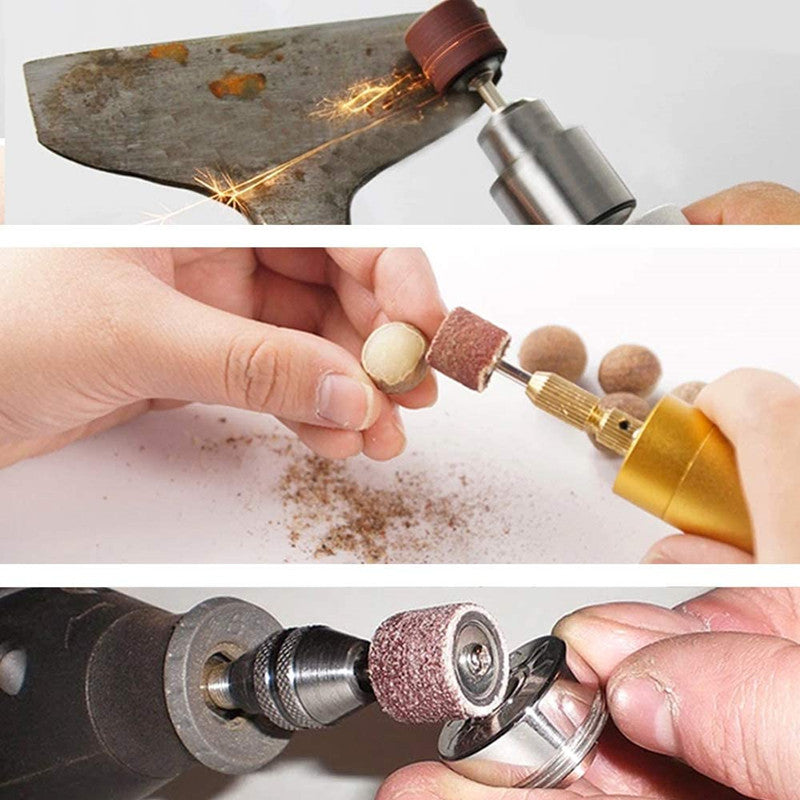 Grit Sanding Drums Kit with Sanding Bands and Mandrels, Fit for Dremel Nail Drill Rotary Tool Polishing & Grinding