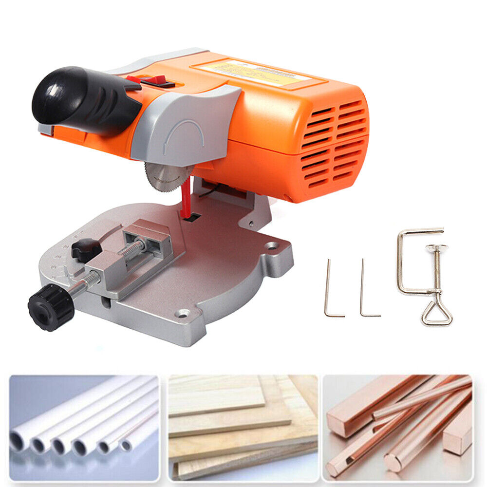 Mini Bench Cut-off Cross Cut Saw Blade for Soft Metals, Wood Plastic Table Saw with Miter Angle, 7800 RPM Circular Saw
