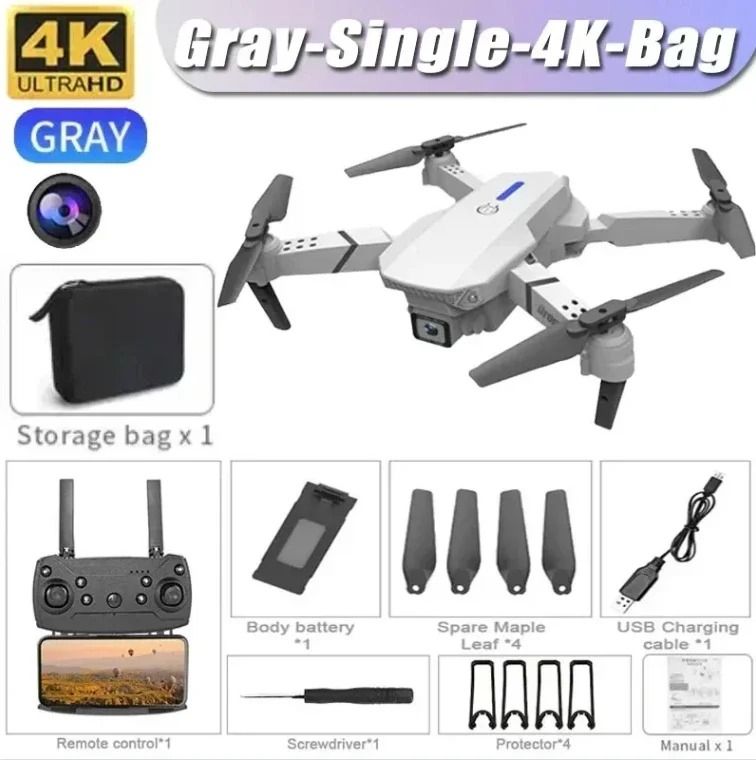 E88 Folding Drone With 4K Dual Camera And Obstacle Avoidance 13