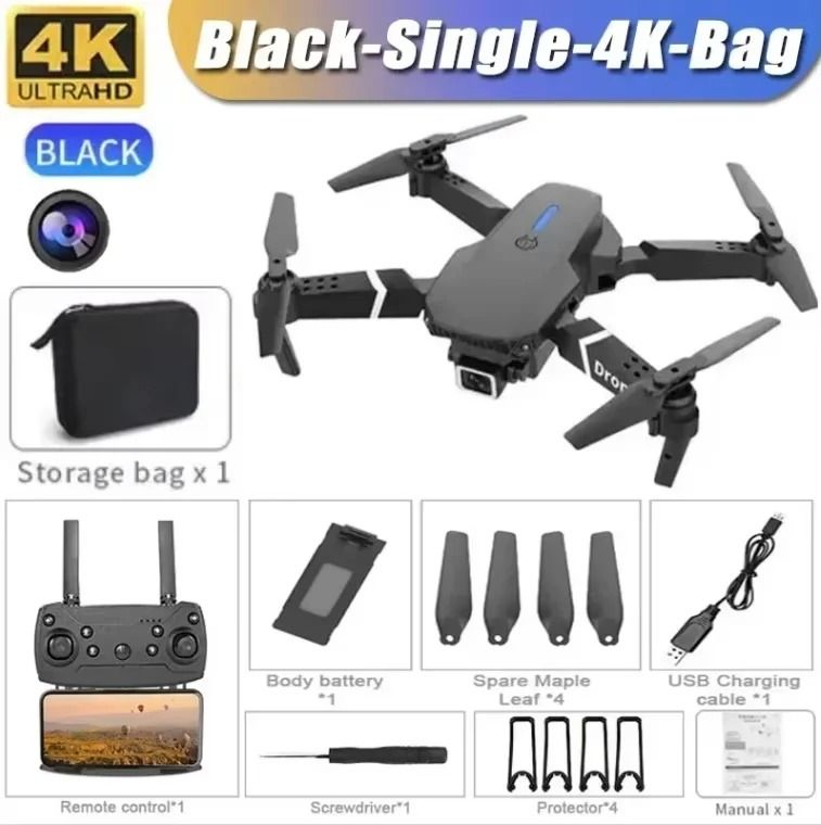 E88 Folding Drone With 4K Dual Camera And Obstacle Avoidance 15