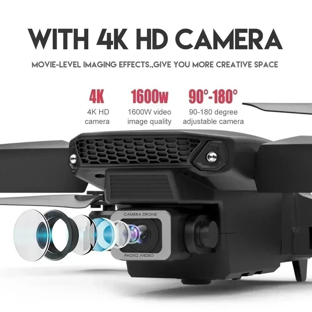 E88 Folding Drone With 4K Dual Camera And Obstacle Avoidance 1