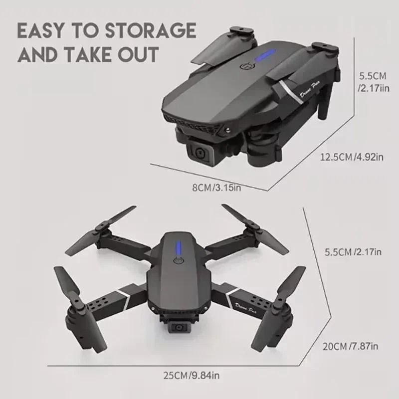 E88 Folding Drone With 4K Dual Camera And Obstacle Avoidance 4
