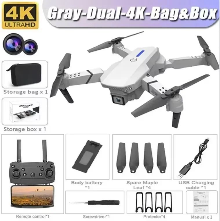 E88 Folding Drone With 4K Dual Camera And Obstacle Avoidance 7
