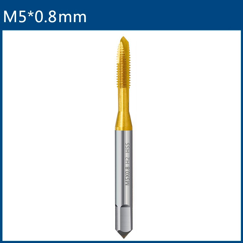 HSS Titanium Coated Metric Thread Tap Drill Bit Set Straight Flute Hand Tapping Tools For Metalwork 11